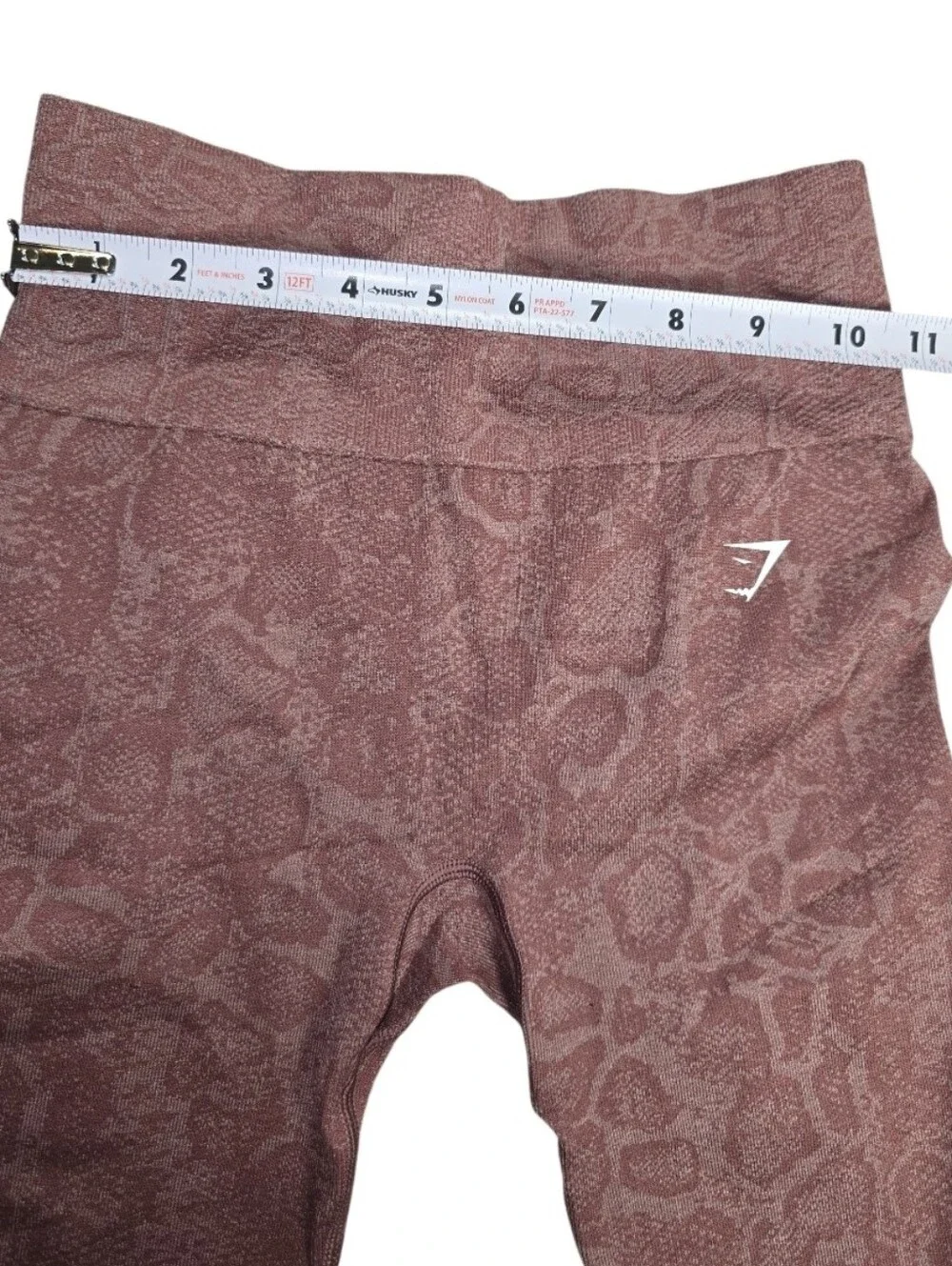 Gymshark Women’s High-Waisted Snake Print Leggings Mauve Size S